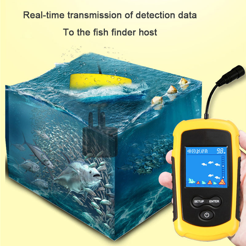Fish Finder Cable - 100 متر السلكية شاشة ملونة المحمولة