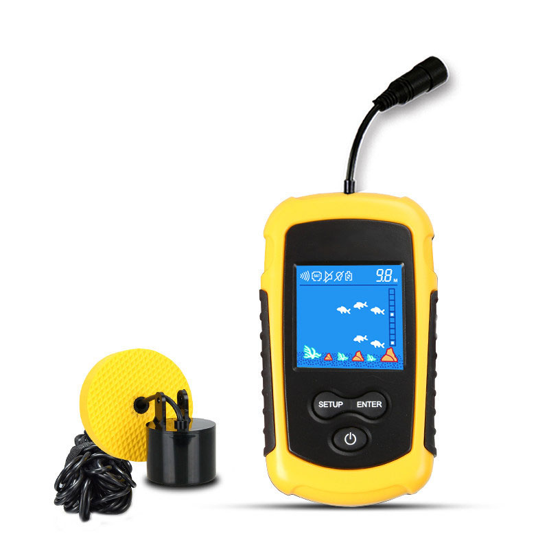 100 متر السلكية شاشة ملونة الم - مراجعة Fish Finder Cable وسعره