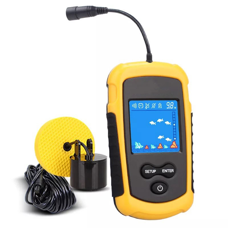 100 متر السلكية شاشة ملونة الم - مراجعة Fish Finder Cable وسعره
