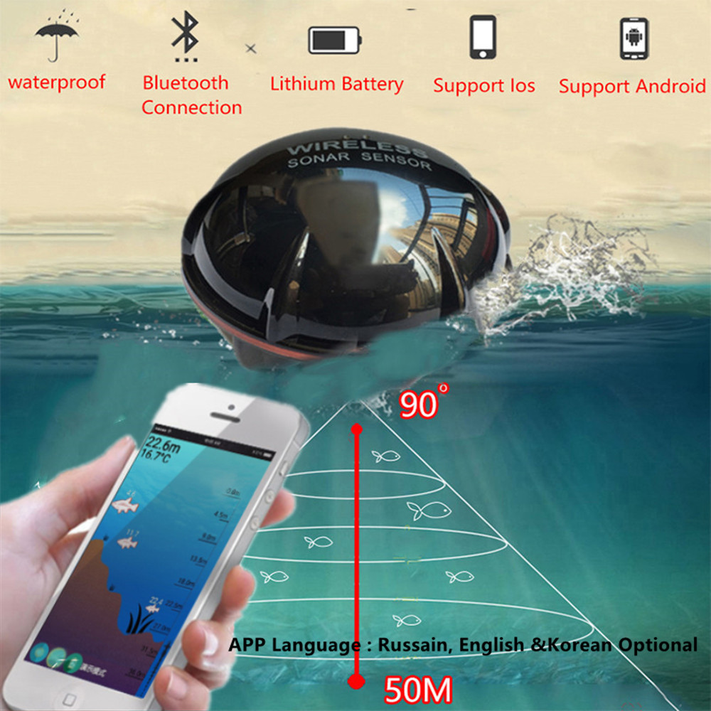 PUPOPAN 100 متر العلامة التجار - مراجعة Fish Finder Gps وسعره