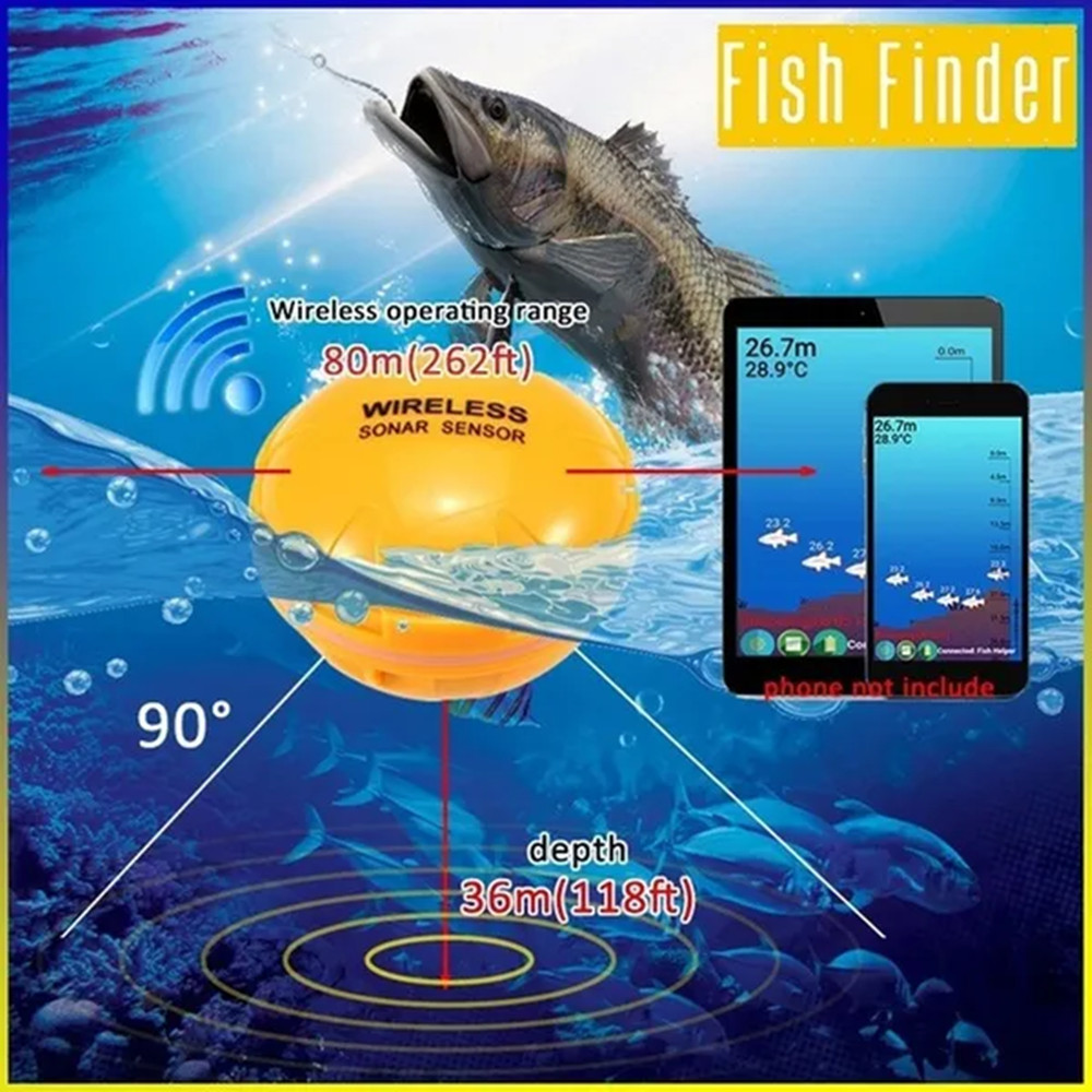 PUPOPAN 100 متر العلامة التجار - مراجعة Fish Finder Gps وسعره