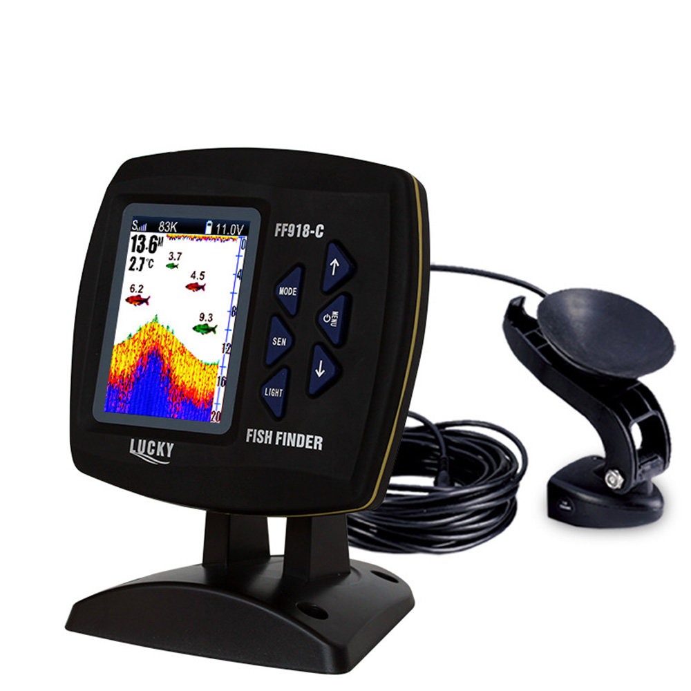 مكتشف سمك سلكي ثنائي التردد ،  - مراجعة Fishing Depth Finder وسعره