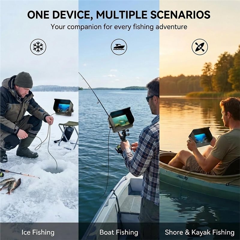 كاميرا A64T لصيد الأسماك تحت ا - مراجعة Fish Finder Portable وسعره