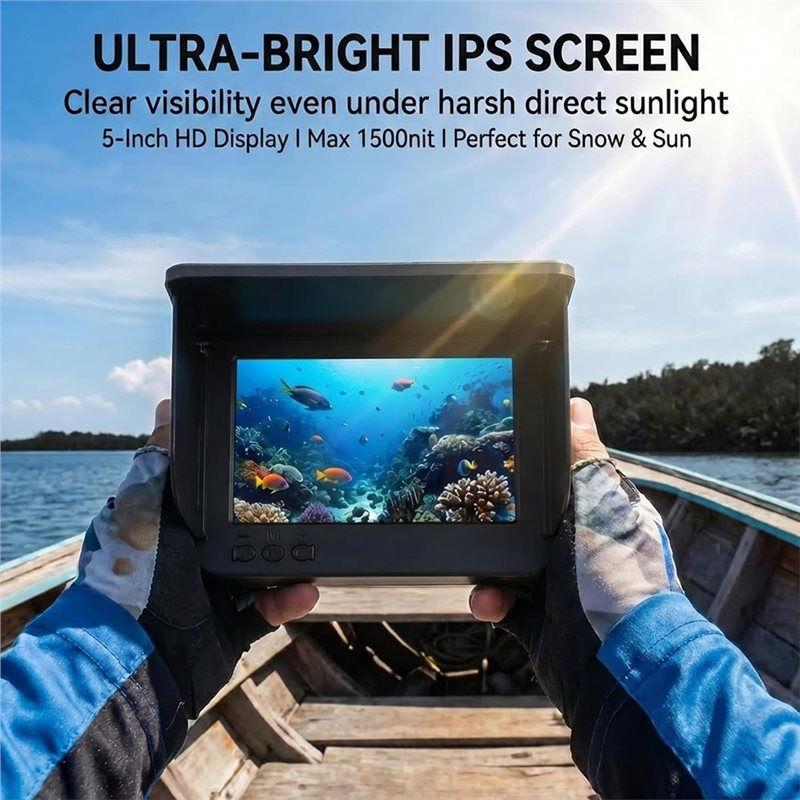 كاميرا A64T لصيد الأسماك تحت ا - مراجعة Fish Finder Portable وسعره